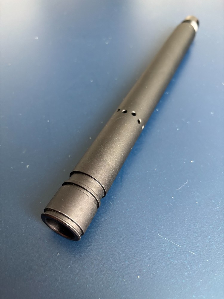 Ported Matte Black Threaded Paintball Barrel 11"