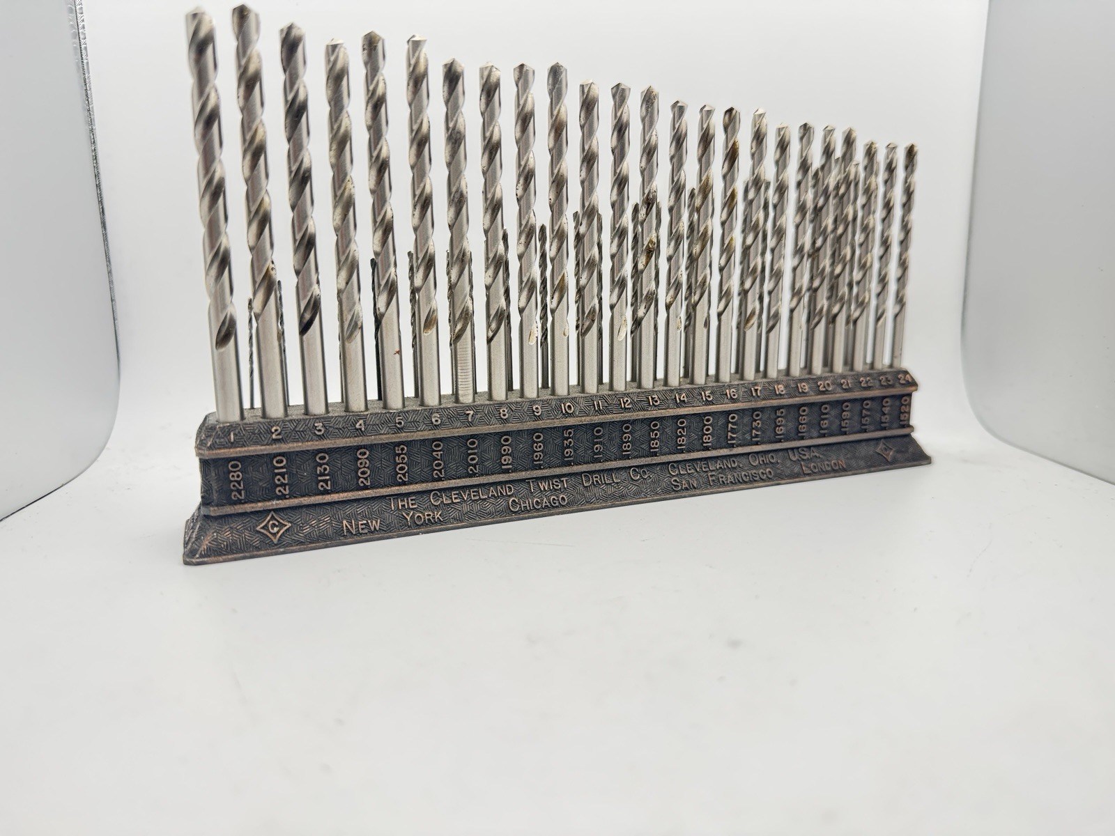 Vintage Cleveland Twist Drill Co #1-#60 COMPLETE with Index stand USA