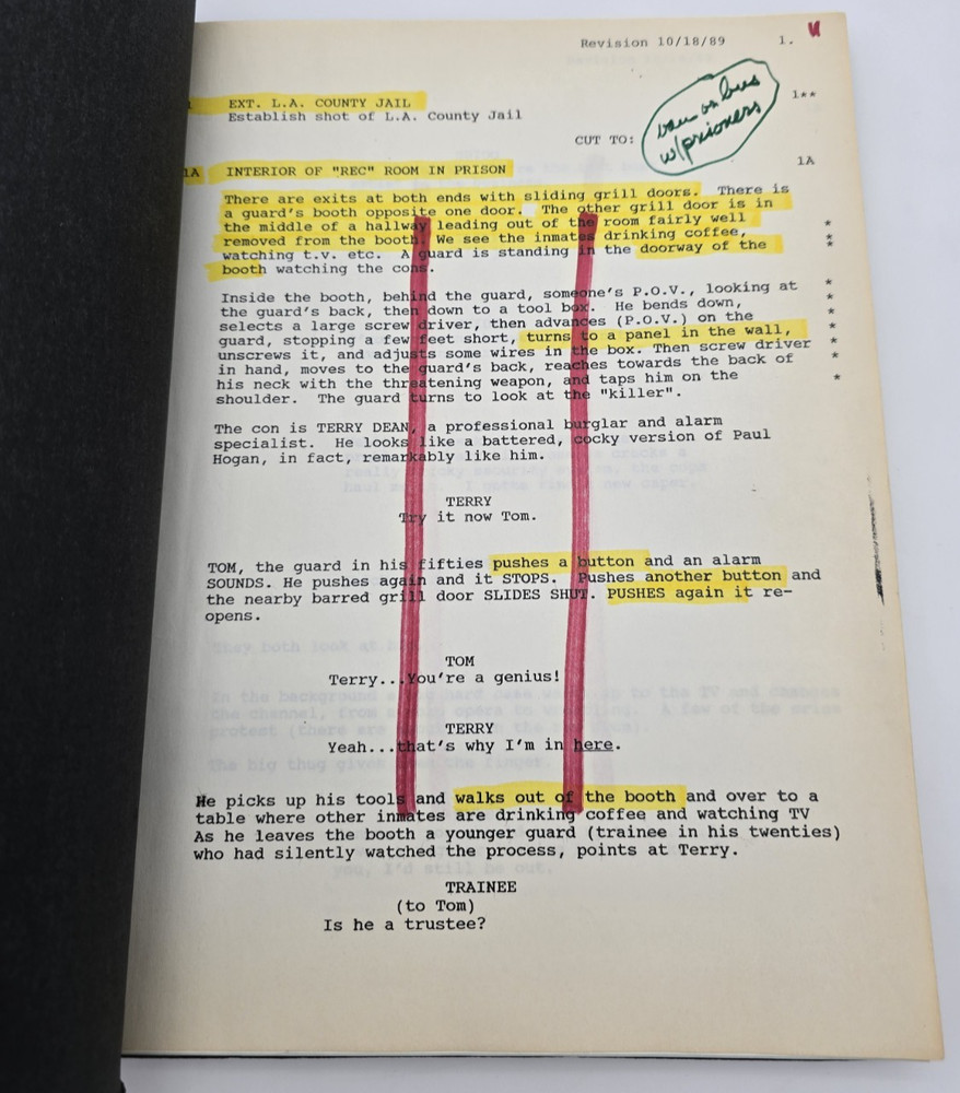 ALMOST AN ANGEL / Paul Hogan 1989 Move Script Screenplay, perform God's work