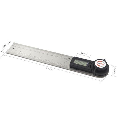 Digital Angle Finder Protractor - Stainless Steel 7" (200mm) Tool for Precision