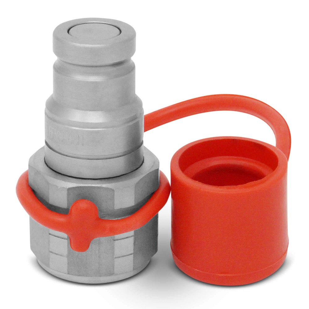 3/8″ Flat Face Hydraulic Quick Connect Male Coupler Fitting, 1/2″ SAE Thread