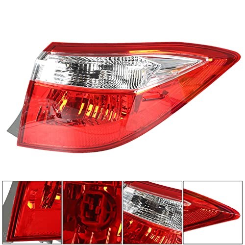 Outer Passenger Side Rear Brake Tail Light Assembly Replacement for Corolla