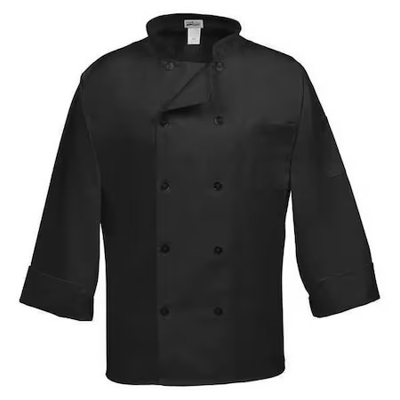 DELTAPLUS 30699 Chef Coat, C10P Classic, Black, 6X