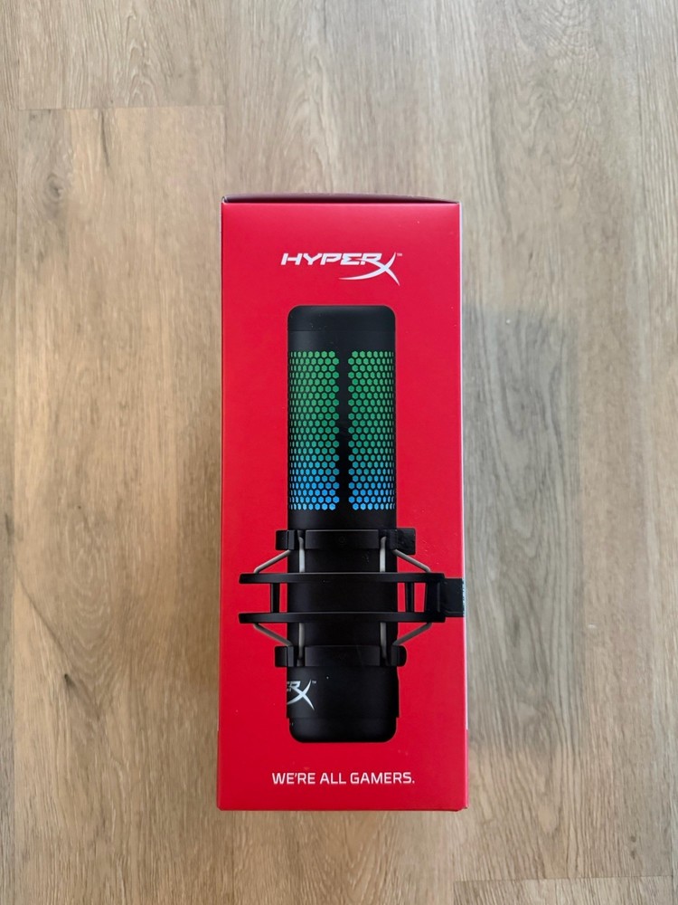 HyperX QuadCast S USB Microphone RGB Lighting Shock Mount PC PS5 PS4Mac
