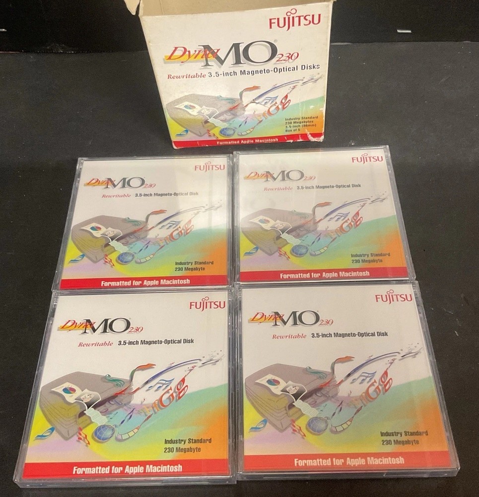 DynaMo 3.5" Floppy Diskettes IBM Formatted 230 MB 2HD 4 Disks Open Box