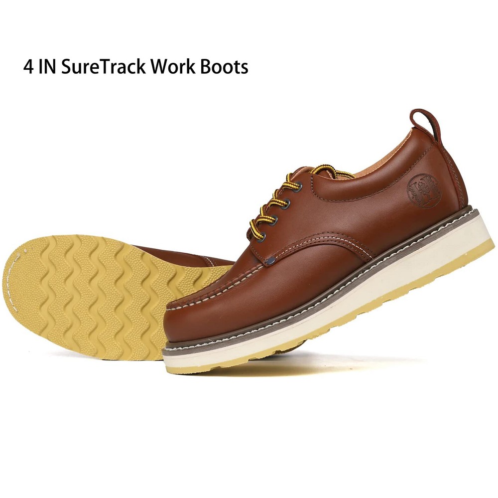 Soft Toe Mens Work Boots Leather Slip Resistant Durable 82994