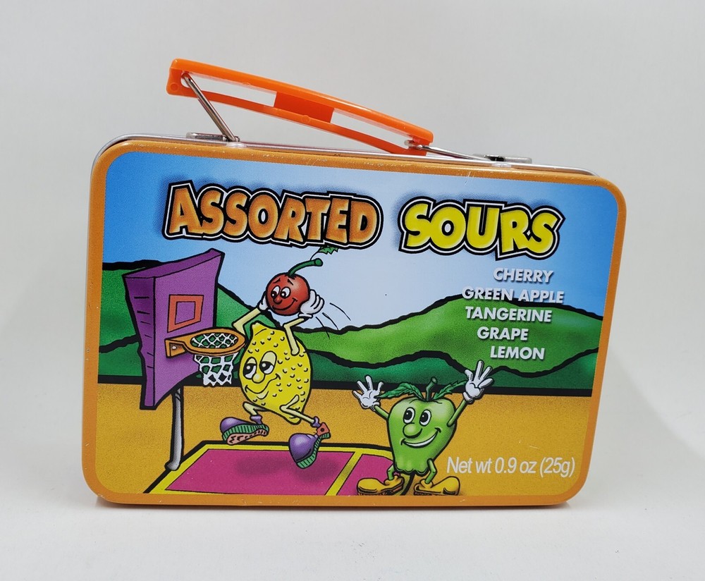 T1 Assorted Sours Candy Mini Tin Lunchbox