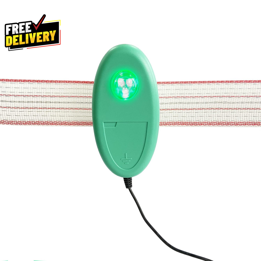 Electric Fence Tester with LED Indicator Lights Tester Indicator for Pulsed E...