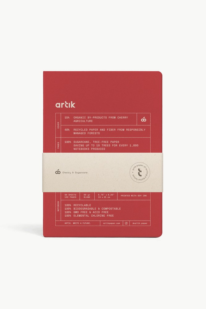 Artik A5 Notebook in Cherry - Plain  - NEW
