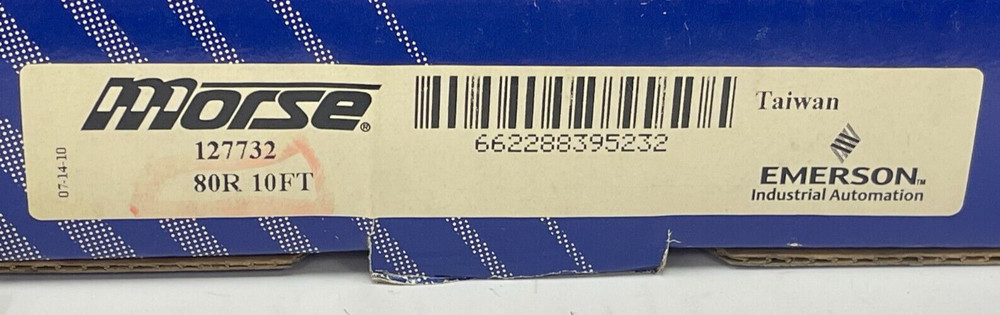 EMERSON MORSE STANDARD RIVETED ROLLER CHAIN 80R 10FT 127732