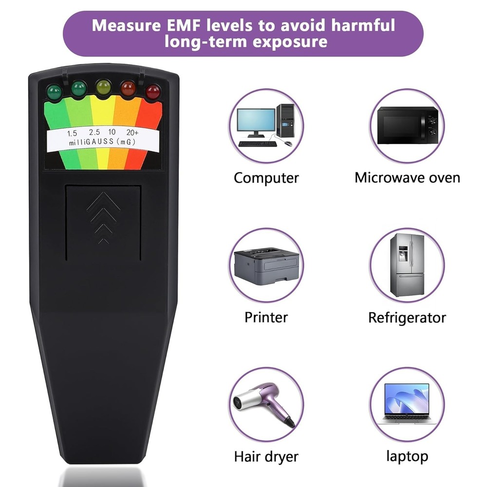 Compact 5 LED EMF Meter: Essential Ghost Hunting Equipment for Enthusiasts