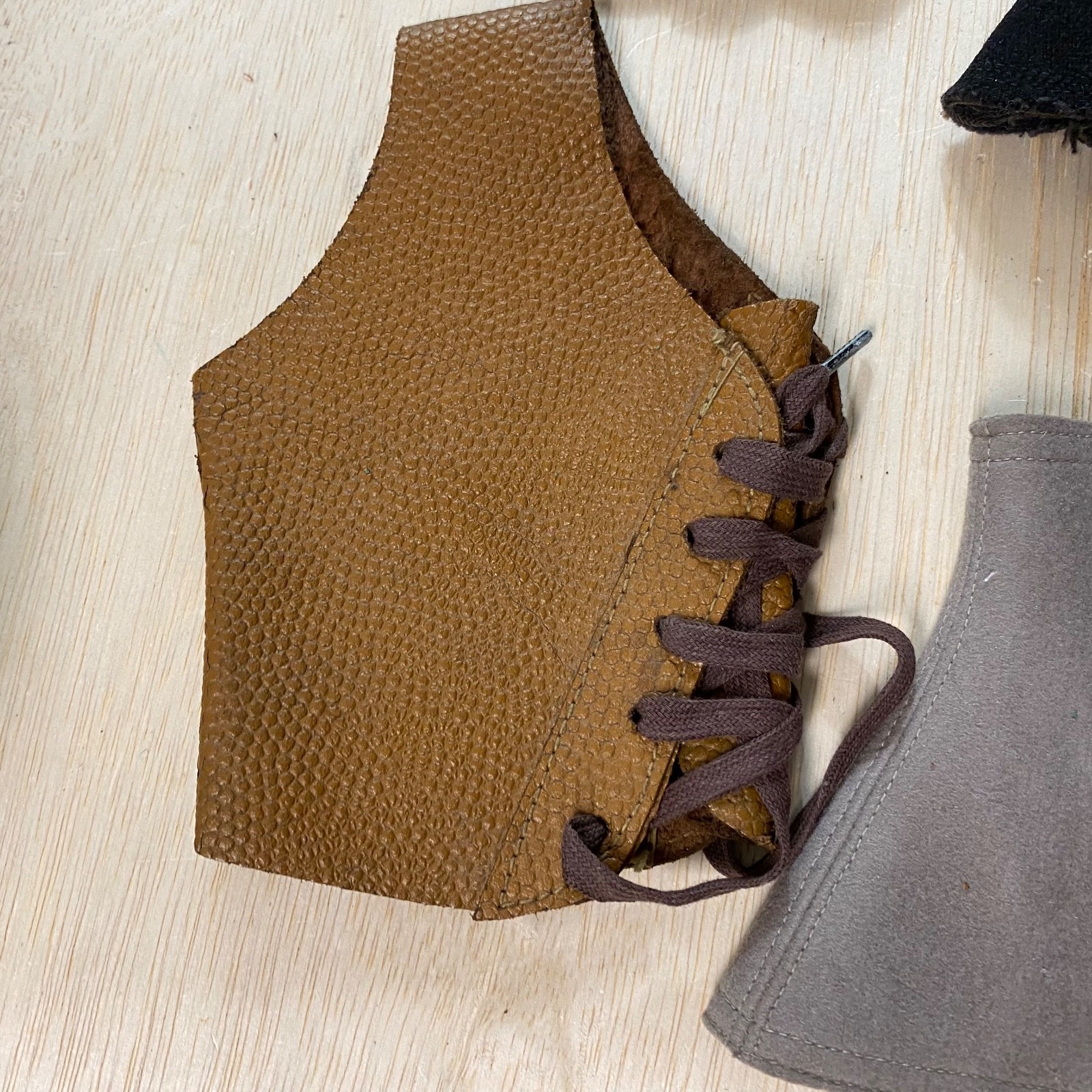 3 Sets Of Vintage Antique Boot Spats • Victorian Style • Wool • Leather • Gaiter