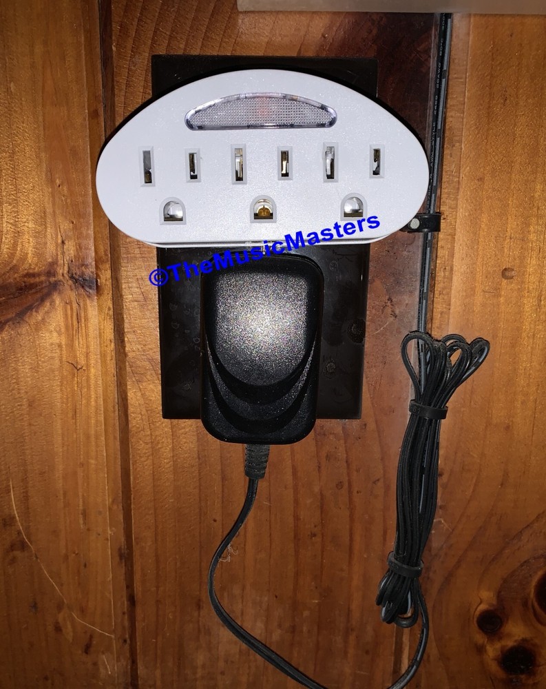 4X Sensor LED Light 3 Outlet Wall Plug Electric Adapter Power Splitter UL Listed