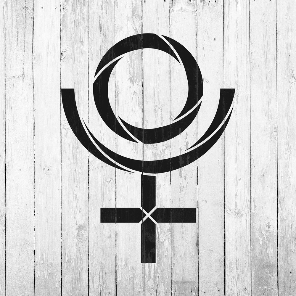 Pluto Astrology Symbol Stencil
