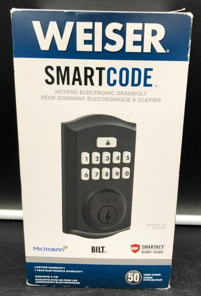 WEISER Smartcode: Keypad Electronic Deadbolt - 50 User Codes *NEW, SEALED*