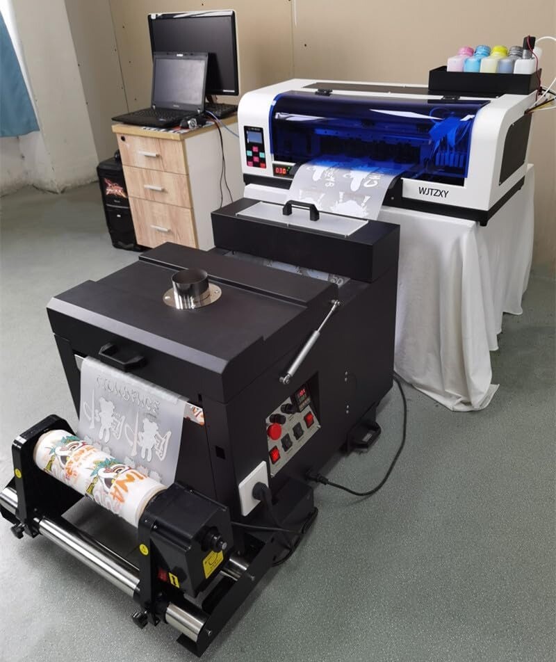 A3 Plus XP600 DTF Printer Includes Ink, Film, Powder, Software, Shaking Dryer