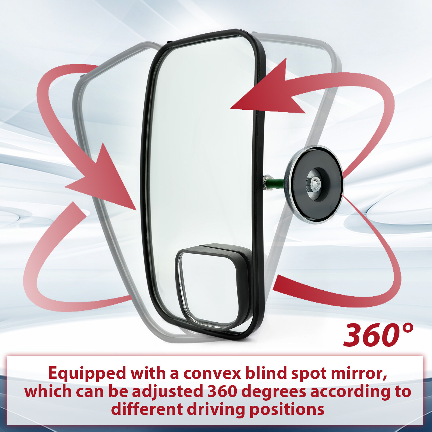 Magnetic Rearview Mirrors For John Deere Gehl Skid Steer Loader W/Convex Mirror