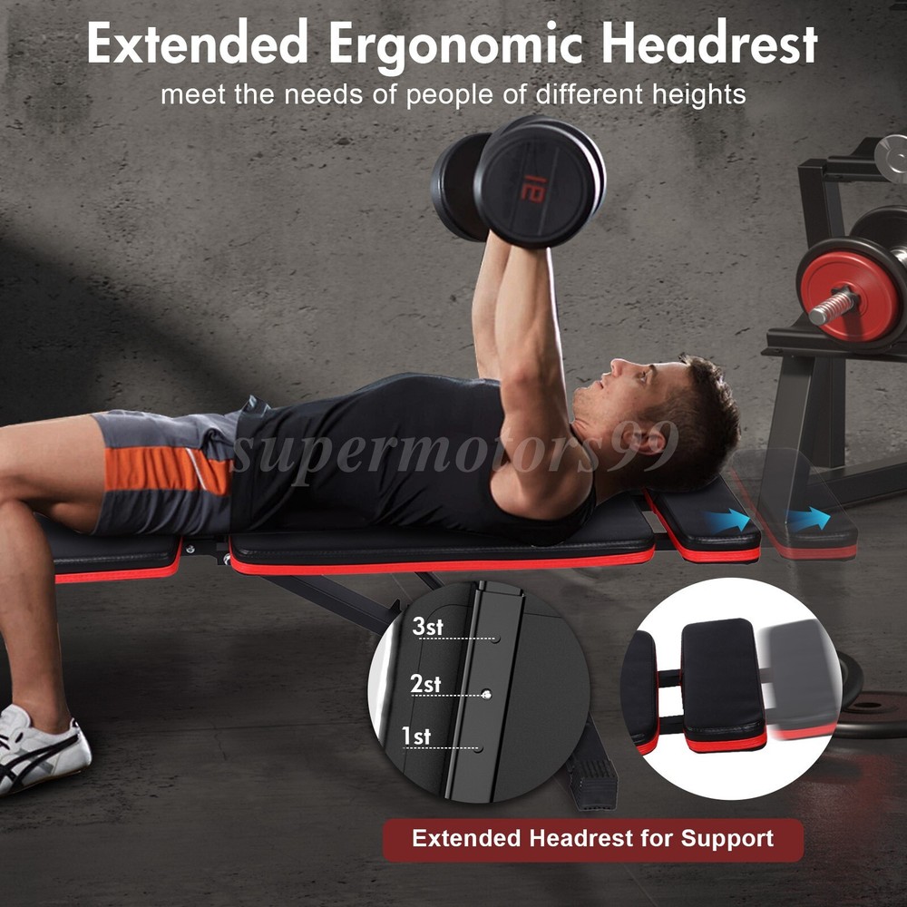 Adjustable Foldable Weight Bench for Home Gym Strength Training Workout Bench US