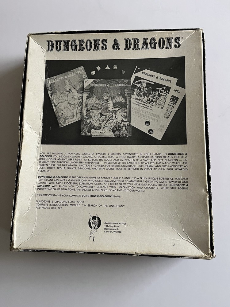 Dungeons and Dragons Basic Set Games Workshop TSR 1978