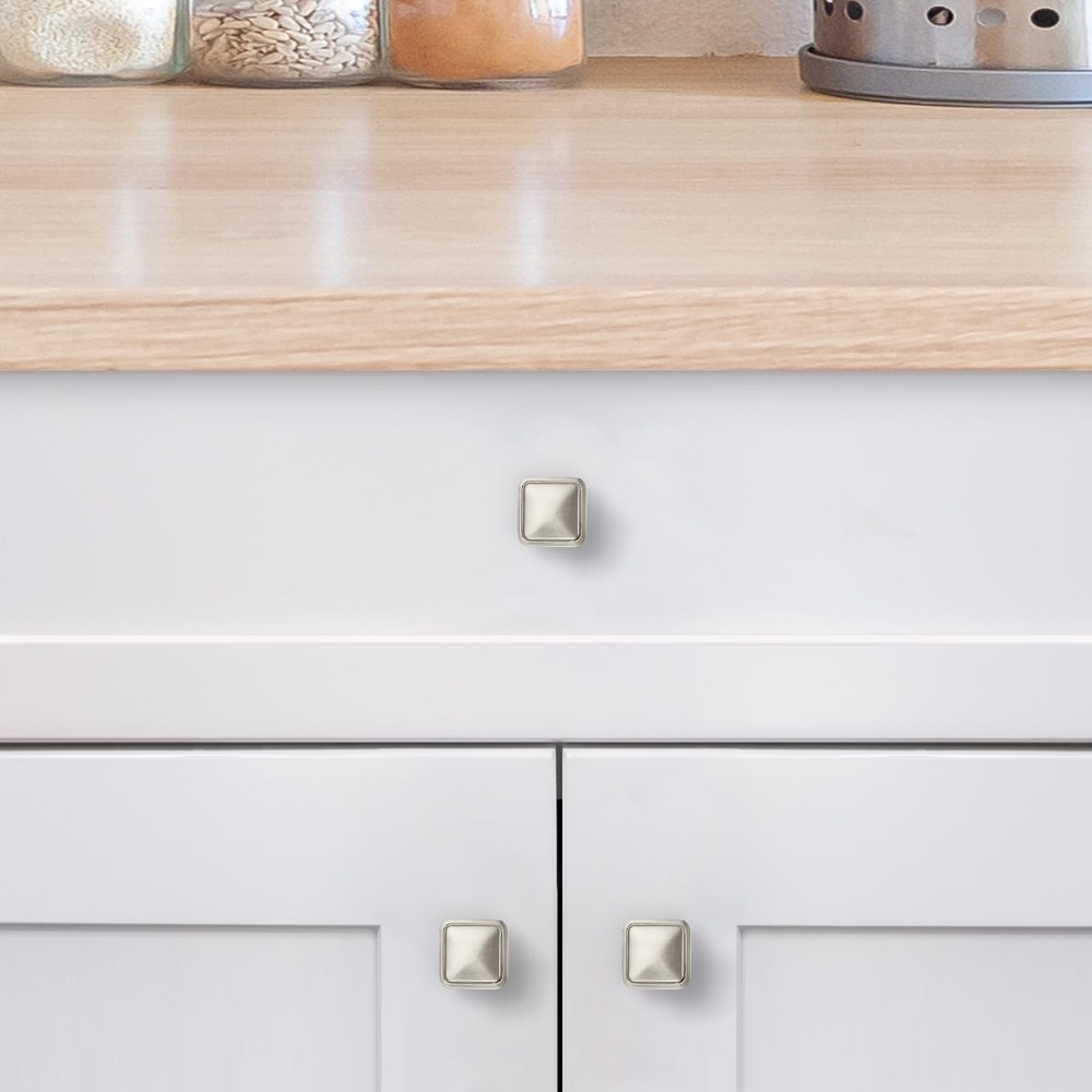 Ravinte Hardware 30 Pack Brushed Nickel Cabinet Knobs Single Hole Center Soli...