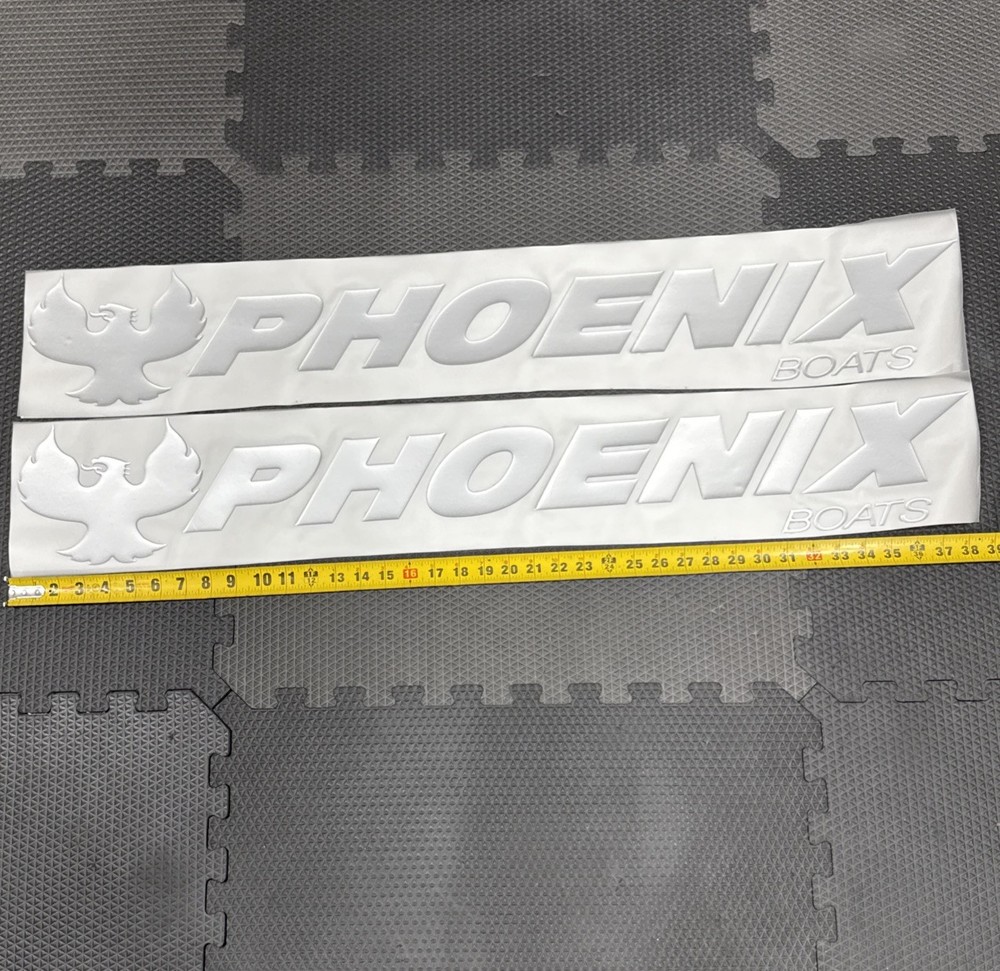 Phoenix Boat Emblems 38" chrome  - raised decal