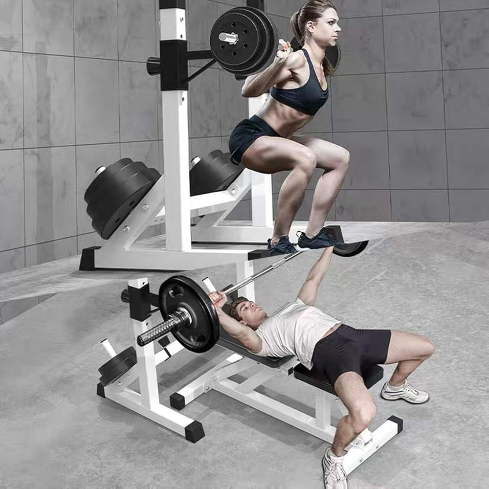 Barbell Rack Stand - Multifunctional Adjustable Squat Rack, Heavy-Duty Dumbbell