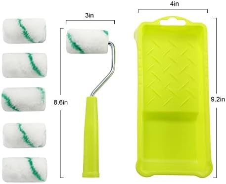 8 Pack High Density Mini Paint Roller Set