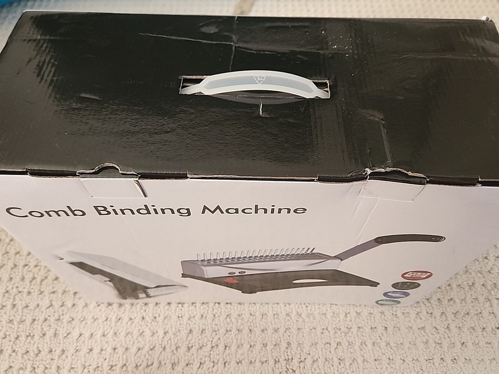 MAKEASY Binding Machine, 21-Hole, 450 Sheets, Comb Binding Machines with 1 Box C