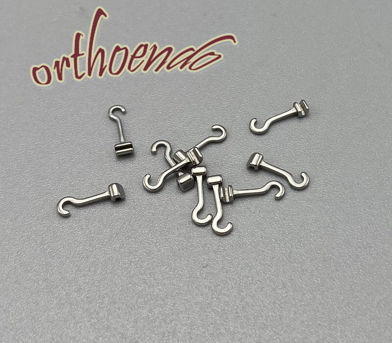 Dental Orthodontic Crimpable Hooks Question Mark Hook Long Curved Left & Right