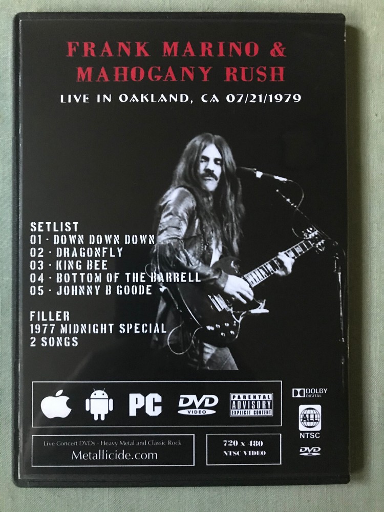 Frank Marino & Mohagany Rush - Live in Oakland 1979 DVD