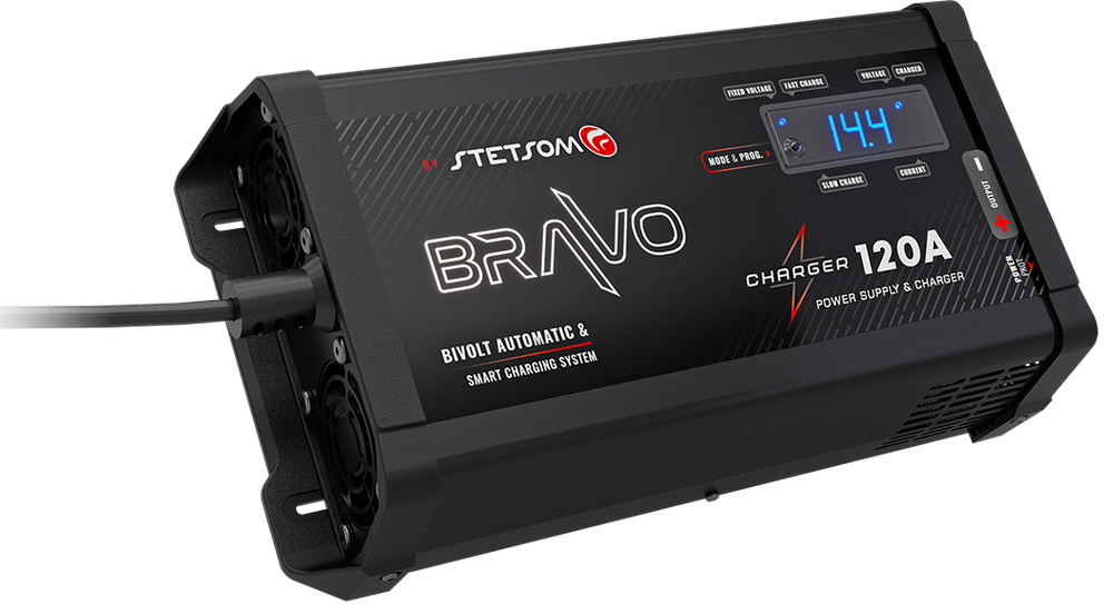 Stetsom BRAVO Charger 120A automatic BI-VOLT & smart charging system