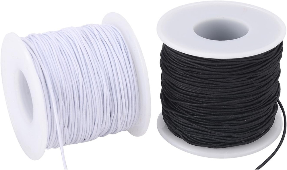 Stretchy String for Bracelets, 2 Rolls (1.0mm) 330 Feet Sturdy Elastic String C