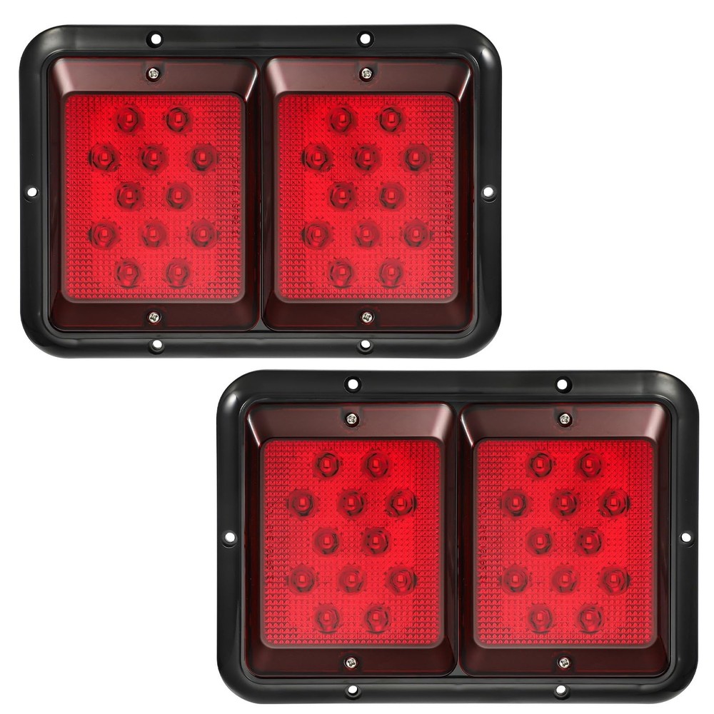 Partsam 2X Double RV Trailer Camper Tail Lights 24-2835 LED Horizontal Vertic...