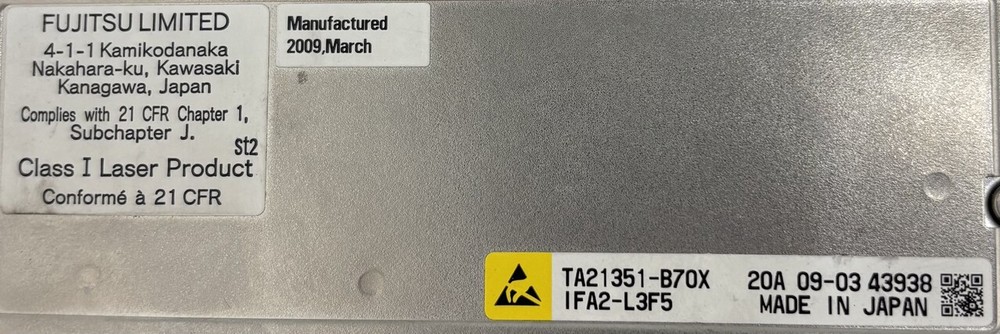 FUJITSU IFA2-L2C5 AND IFA2-L3F5 FLASHWAVE 4500 1310NM INTERFACE MODULES