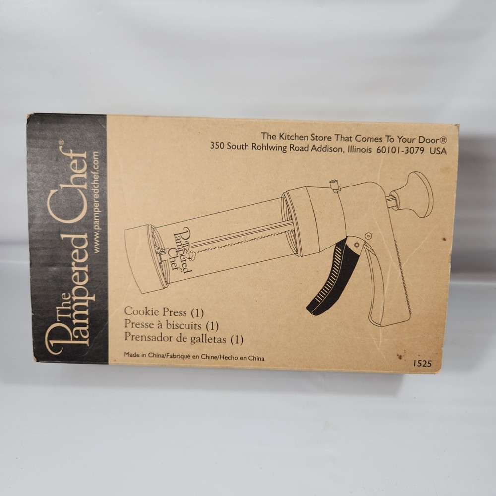Pampered Chef Cookie Press 1525 Complete