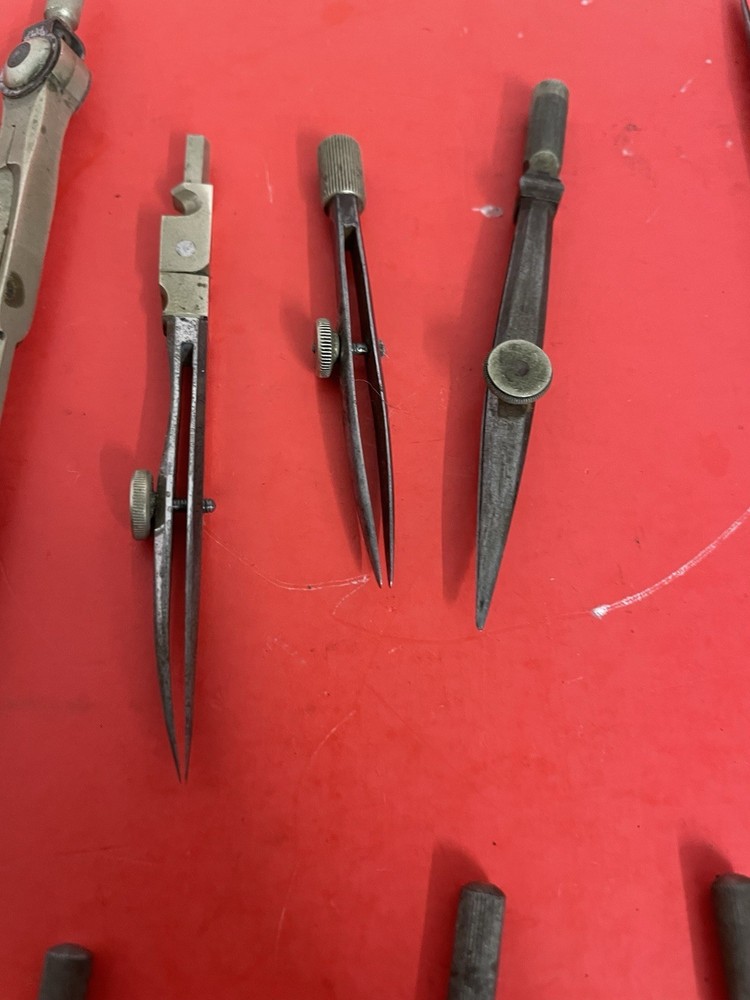 Vintage Antique Mechanical Drafting Drawing Sets Lot