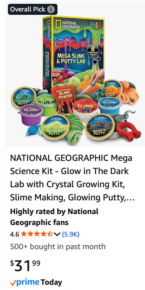 National Geographic Mega Slime & Putty Lab STEM Kit NEW
