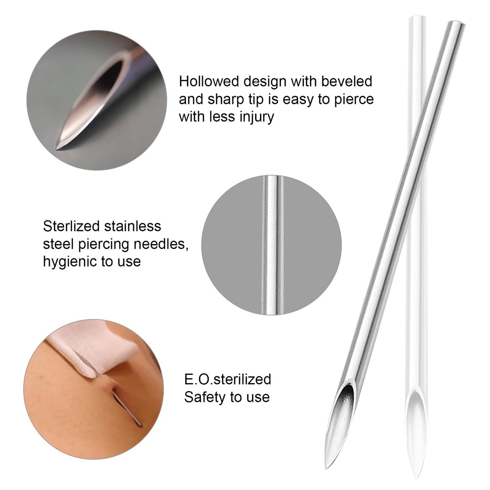 Belly Piercing Kit 13Pcs Belly Button Piercing Kit Includes 2Pcs 14G Belly Bu