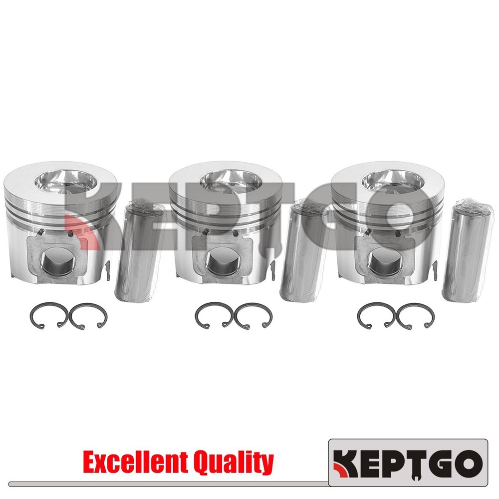 3pcs STD Piston Set with Clip & Pin For Yanmar 3TNE84