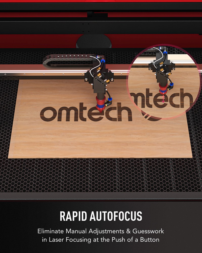 OMTech 100W 24x40 CO2 Laser Engraver Cutting Machine with Basic Accessories Pack