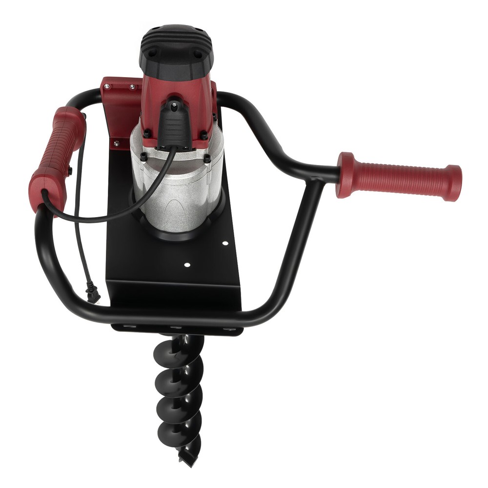 1.6HP Electric Post Hole Digger with 2 Drill Bits & Adjustable Speed