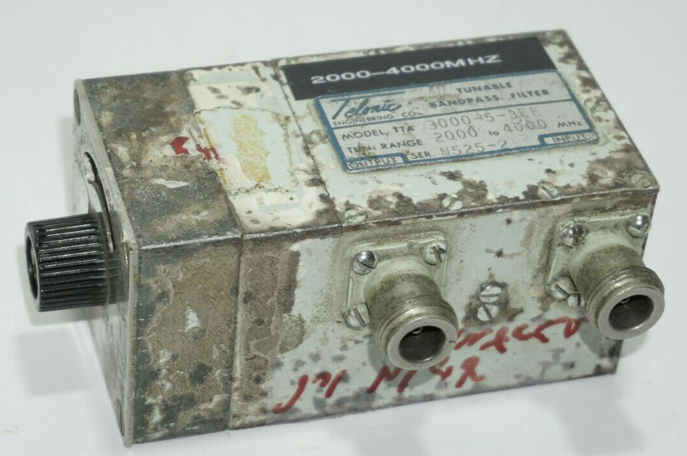 Telmic Manual Tunable Bandpass Filter 2000-4000 MHz Model 3000-5-3EE