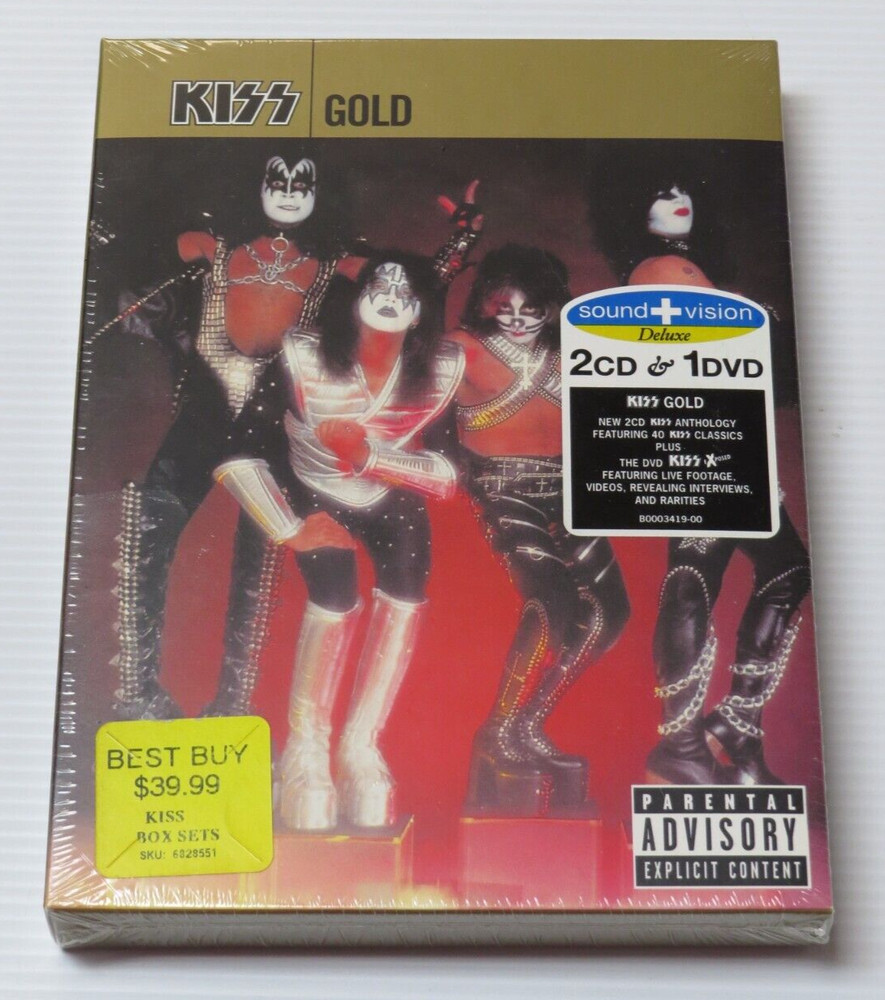 KISS GOLD 2CD + EXPOSED DVD FACTORY SEALED PROMO & PRICE STICKERS BEST BUY COPY
