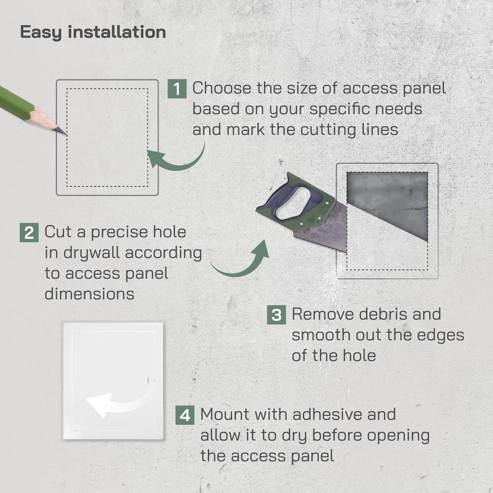10 x 12 Inch Metal Access Panel - Easy Access Doors - Access Panel for Dr