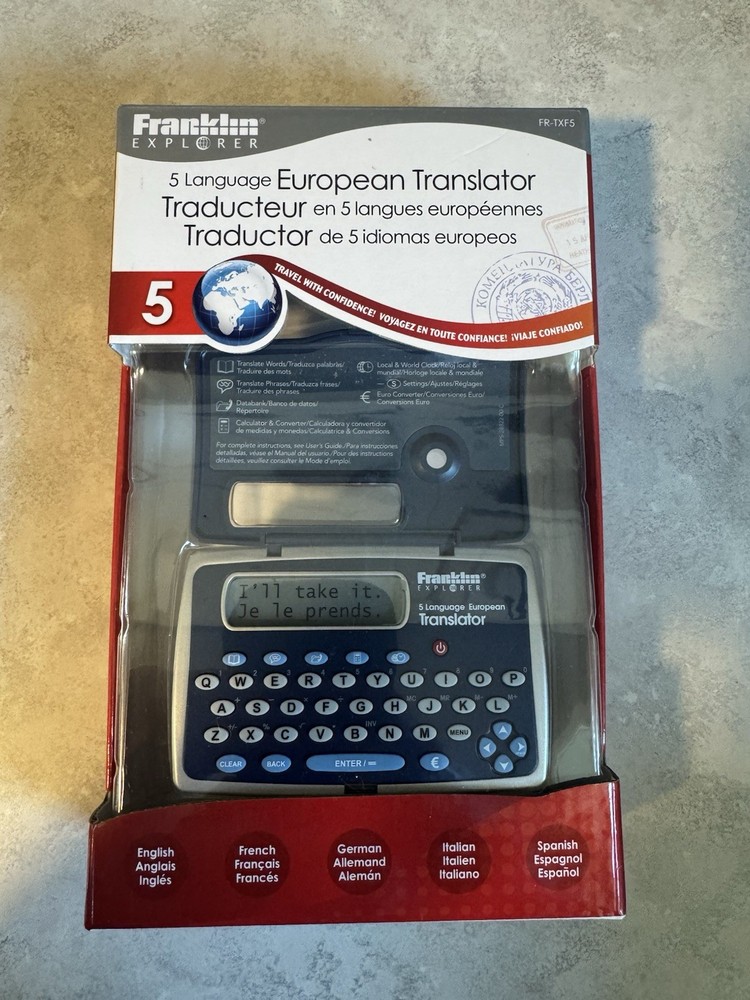 Franklin Explorer 5 Language European Translator! FR-TXF5