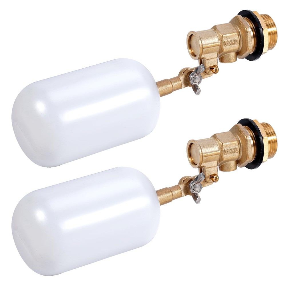 Float Valve 3/4 inch, Brass Water Float Valve with Adjustable Arm, Float Ball...