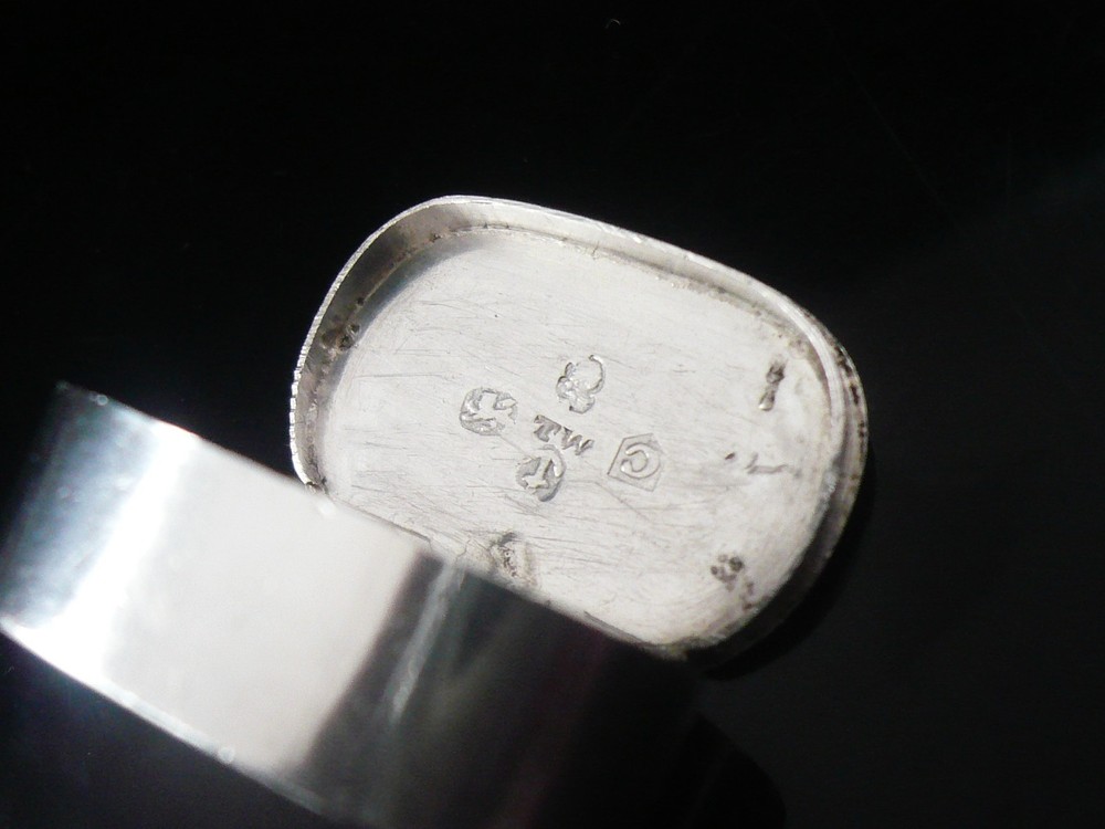 Antique Sterling Silver Patch Box, Hallmarked Birmingham 1800