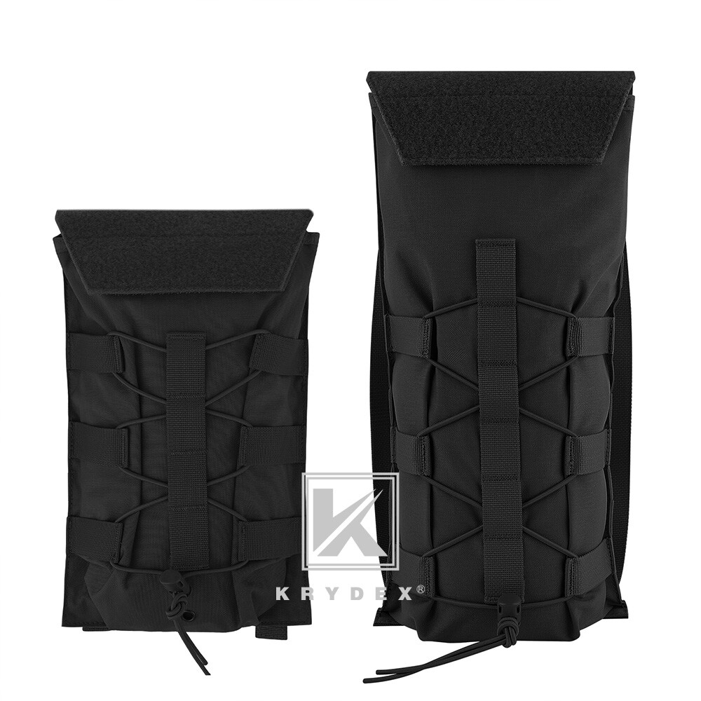 KRYDEX Tactical Vest Hydration Pack Modular 3L Water Bladder MOLLE Carrier Black
