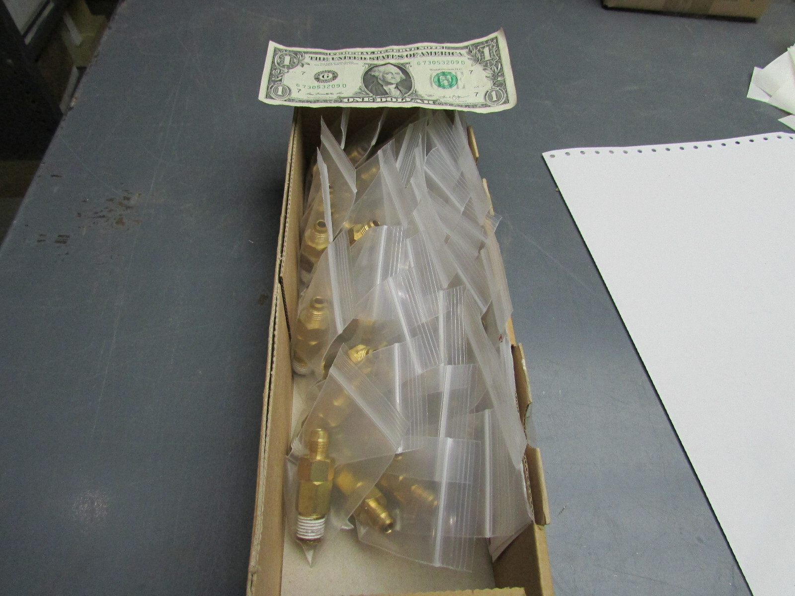 NOS Taprite Check Valve Regulator Outlet Fittings, 1/4" Flare x 1/4" NPT 5436A