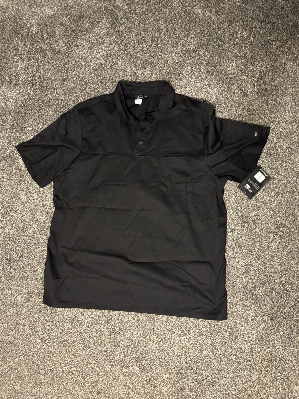 Chef 360 Unisex Lightweight Breathable Chefs Shirt in Black Short Sleeve X-Large